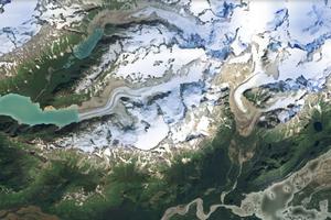 A study explored the evolution of several glacial lakes near Bering Glacier, Alaska. Google Earth, AirbusMaxar Technologies, CNES/Airbus