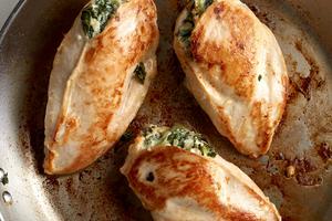 These cheesy chicken breasts prove it’s what’s on the inside that counts. (Kelli Foster/TCA)