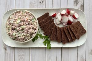 For a light supper, finely chop bits of ham and make a salad with mayonnaise and fresh dill. (JeanMarie Brownson/TCA)