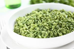 This Mexican-style green rice is a tasty accompaniment to grilled swordfish, spicy sauteed chicken breasts, or shrimp brochettes. (Dreamstime/TCA)