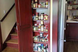 This spice storage concept is only 115 years old! The architect or custom builder made use of otherwise wasted space. (Tim Carter/Tribune Content Agency). TNS