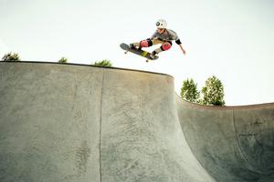 Helmets are essential gear when skateboarding. Daniel Milchev/The Image Bank via Getty Images