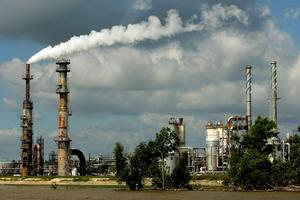 Chevron's oil production activities in coastal Louisiana are in a long-standing legal dispute. Mario Tama/Getty Images