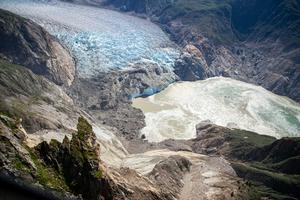 The Tracy Arm landslide sent a tsunami wave far up the opposite side of the fjord near South Sawyer Glacier. John Lyons/U.S. Geological Survey