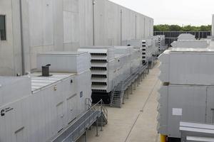 Diesel generators sit outside a data center in Ashburn, Va. Amanda Andrade-Rhoades for The Washington Post via Getty Images