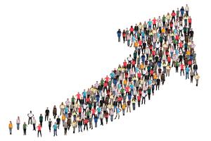 Group of people headed for success. Dreamstime/TCA