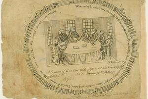 Paul Revere made the engraving used in the frontispiece of 'The New-England Psalm-Singer,' a tune book William Billings published in 1770. John Carter Brown Library via Wikimedia Commons