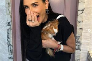 Bang Showbiz / Demi Moore and Pilaf (c) Instagram