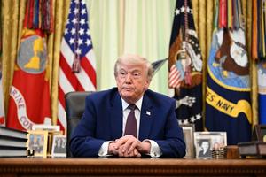 President Donald Trump speaks to the press in the Oval Office of the White House in Washington, D.C., on June 3, 2026. (Mandel NGAN/AFP via Getty Images/TCA)