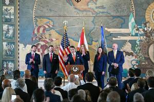 Acting U.S. Attorney General Todd Blanche announces the indictment of former Cuban President Raúl Castro, in Miami, Fla., on May 20, 2026.  Chandan Khanna/AFP via Getty Images