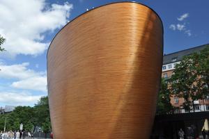 No services are held at Helsinki's Kamppi Chapel. Instead, this spruce cylinder is open for anyone needing a reflective pause. (Cameron Hewitt, Rick Steves' Europe)