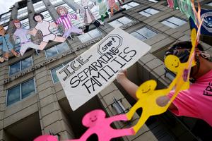 The threat of family separation has been linked to anxiety and chronic conditions such as hypertension during pregnancy, which can affect children's development. OLIVIER DOULIERY/AFP via Getty Images
