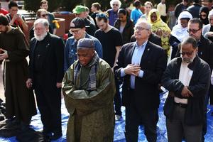An interfaith prayer service in New York City. Spencer Platt/Getty Images