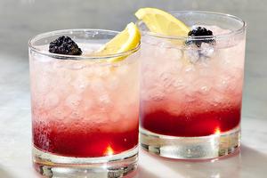 This delicious drink is dressed for the Fourth in naturally patriotic shades. (Alex Lepe/TCA)