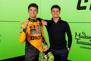 Bang Showbiz / Lando Norris' 'surreal' reaction as his first-ever Madame Tussauds figure takes pole position