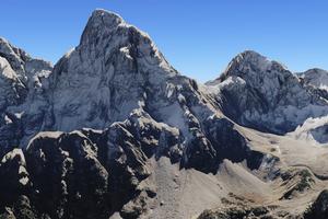 A large rock glacier fills a valley in Grand Teton National Park in Wyoming. Google Earth: Google, Airbus, Landsat, Copernicus