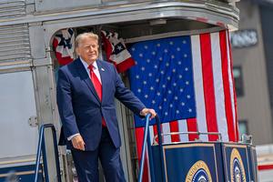 MEDORA, NORTH DAKOTA - JULY 01: Donald Trump attends the Inaugural Events Of The Theodore Roosevelt Presidential Library on July 01, 2026 in Medora, North Dakota.  (Photo by Bryan Bedder/Getty Images for Theodore Roosevelt Presidential Library)