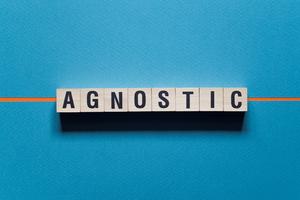Agnostic word concept on cubes. Dreamstime/TCA