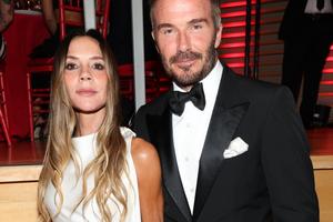 Bang Showbiz / David Beckham pokes fun at wife Victoria.