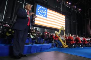 President Donald Trump arrives at the Great American State Fair Celebration on June 24, 2026, in Washington. Alex Brandon-Pool/Getty Images