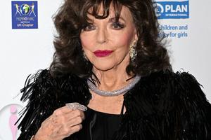 Bang Showbiz / Joan Collins has joked she is spending all of her friend Elizabeth Hurley's fortune