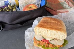 A spicy chickpea spread for a tasty sandwich can be made several days in advance. (JeanMarie Brownson/TCA)