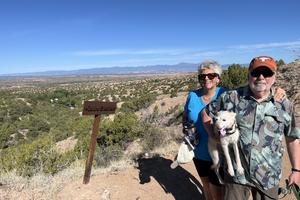 On a hike on the Four Seasons property in Santa Fe. Andy Yemma