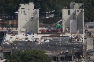 Construction of a White House ballroom continues on Aug. 18, 2026, three days before a court-ordered deadline to halt construction unless Congress authorizes it. Win McNamee/Getty Images