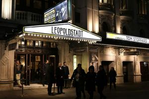 Theatergoers arrive for 'Leopoldstadt,' a play about several generations of a Jewish family in Vienna, at Wyndham's Theatre in London in 2020. Isabel Infantes/AFP via Getty Images