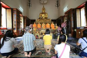 Buddhist daily practice in Thailand involves many rituals. Catherine Leblanc/Godong/Stone via Getty Images