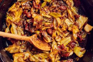 Cabbage, bacon and spices join forces for a quick and easy side dish that will forever change the way you think about cabbage. (Joe Lingeman/TCA)