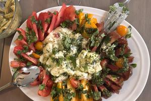 Serve this tomato salad with wedges from a hearty loaf of bread or chunks of warm French baguette. (JeanMarie Brownson/TCA)