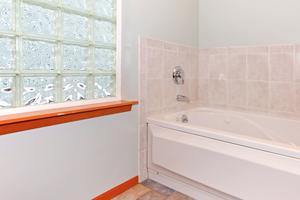A glass block unit allows light in from the outside while providing privacy inside. (Dreamstime/TCA)