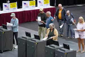 Voters cast their primary ballots in Augusta, Maine, on June 9, 2026,   AP Photo/Robert F. Bukaty