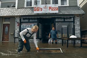 A nor'easter's storm surge swept into restaurants and homes in Sea Bright, N.J., in late September 2026.  AP Photo/Andres Kudacki