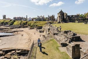 While golf is the main draw to St. Andrews, there are many other reasons to visit – like the ruins of its castle and cathedral, which were destroyed during the Reformation. (Dominic Arizona Bonuccelli, Rick Steves' Europe)