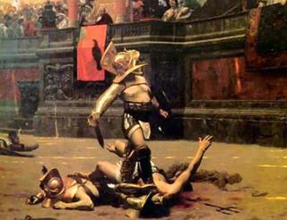 Artist's rendition of gladiators