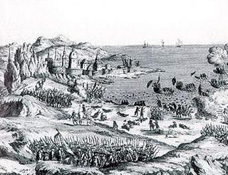 Descent of the French on St. John's.