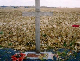 A cross at the site of the Christmas Truce