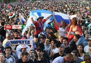 Crowds at a Moscow stadium during the 2018 World Cup show that this massive sporting event is a weeks-long experiment in global mixing that creates a perfect environment for infectious diseases to spread.
              Claudio Villa - FIFA/FIFA via Getty Images