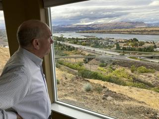 The Columbia River running through The Dalles, Oregon, supplies water to cool data centers. AP Photo/Andrew Selsky